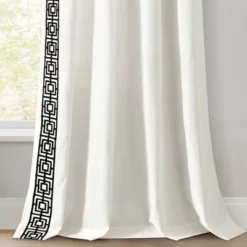 Lush Décor Luxury Modern Square Embroidery Border Window Panel White/Black Single 52x84 11 Lush Décor Luxury Modern Square Embroidery Border Window Panel White/Black Single 52x84 -Beautiful House GUEST a6ecd3fc 462b 4dab bdc7 6192d3f7b752
