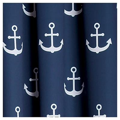 52"x84"Kids' Anchor Room Darkening Window Curtain Set Navy - Lush Décor 1 52"x84"Kids' Anchor Room Darkening Window Curtain Set Navy - Lush Décor