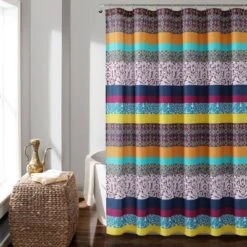 Boho Striped Shower Curtain - Lush Décor -Beautiful House GUEST a8b945fa 0722 4f38 bca9 062f3b70267a