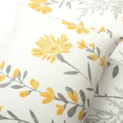 3pc Aprile Cotton Duvet Cover Set Yellow/Gray - Lush Décor -Beautiful House GUEST a914132d a3aa 4851 876f 464282560ee9