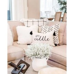 13"x20" 'Let's Cuddle' Family-Friendly Lumbar Throw Pillow Cover White - Lush Décor -Beautiful House GUEST aa6005e9 d0cc 4243 8134 eb99541e6a64