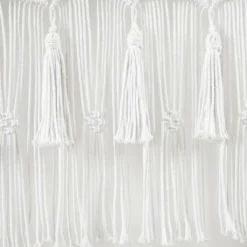 40"x30" Boho Macrame Tassel Cotton Window Valance White - Lush Décor -Beautiful House GUEST aa9be60e b4b4 4c02 96bd 48bf5b4a22e5