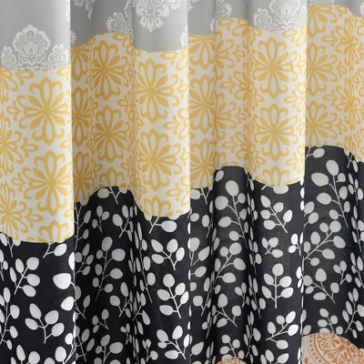 Lush Décor Bohemian Stripe Window Curtain Panels Yellow/Gray 52X84 Set 3 Lush Décor Bohemian Stripe Window Curtain Panels Yellow/Gray 52X84 Set - Image 3