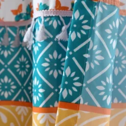 2pk 42"x84" Light Filtering Emily Boho Stripe Curtain Panels Turquoise Blue - Lush Décor -Beautiful House GUEST ab449dc7 ca75 4a8c 9082 b50a52801f6e