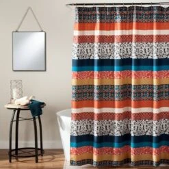 Boho Striped Shower Curtain - Lush Décor -Beautiful House GUEST ace9a971 83d3 4319 8df0 d39d4bacdb26