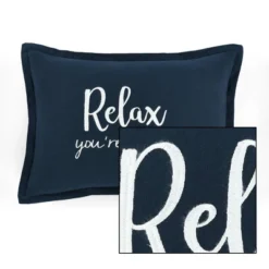 13"x20" 'Relax You're Home' Family-Friendly Lumbar Throw Pillow Cover Navy - Lush Décor 8 13"x20" 'Relax You're Home' Family-Friendly Lumbar Throw Pillow Cover Navy - Lush Décor -Beautiful House GUEST ad3e2d24 246c 42a3 adb2 2ba08e64ccff