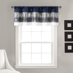 52"x18" Night Sky Sequins Embroidery Window Valance - Lush Décor 15 52"x18" Night Sky Sequins Embroidery Window Valance - Lush Décor -Beautiful House GUEST ad696793 94de 44a9 accb d63fe36ac453