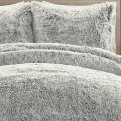 Lush Décor 3pc Emma Cozy Ultra Soft Two Tone Faux Fur Comforter Set