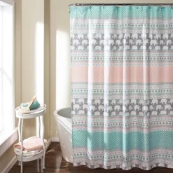 Elephant Striped Shower Curtain - Lush Décor -Beautiful House GUEST aedf2fe4 27bc 4ad6 9396 638098245cea