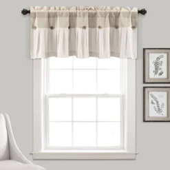 18"x52" Farmhouse Linen Button Window Valance - Lush Décor 15 18"x52" Farmhouse Linen Button Window Valance - Lush Décor -Beautiful House GUEST b02e4d65 6d63 41d1 9a09 08bd3bd3f49e