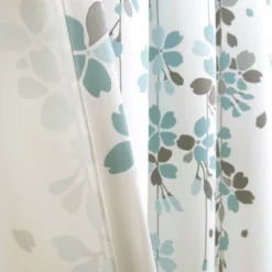 2pk 52"x108" Light Filtering Weeping Flower Curtain Panels Blue - Lush Décor -Beautiful House GUEST b0ccce9f 10d1 4151 af8f 8b7aa07562ad