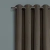 Faux Linen Absolute Blackout Grommet Top Single Window Curtain Panel - Lush Décor
