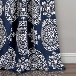 2pk 52"x95" Light Filtering Karmen Medallion Curtain Panels Navy - Lush Décor: 95 Inch Window Curtains, Back Tab 5 2pk 52"x95" Light Filtering Karmen Medallion Curtain Panels Navy - Lush Décor: 95 Inch Window Curtains, Back Tab -Beautiful House GUEST b122660c 2a59 410c b4c2 5dcc290c234a