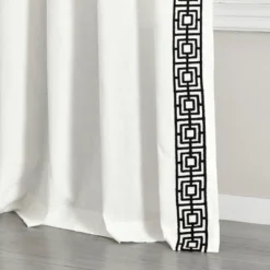 Lush Décor Luxury Modern Square Embroidery Border Window Panel White/Black Single 52x84 10 Lush Décor Luxury Modern Square Embroidery Border Window Panel White/Black Single 52x84 -Beautiful House GUEST b17dcbb5 d0bd 47c7 9e7c 2db8fec32e28