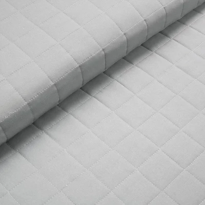 Lush Décor 3pc Farmhouse Box Stitch And Stripe Oversized Reversible Cotton Quilt Set Gray 2 Lush Décor 3pc Farmhouse Box Stitch And Stripe Oversized Reversible Cotton Quilt Set Gray - Image 2