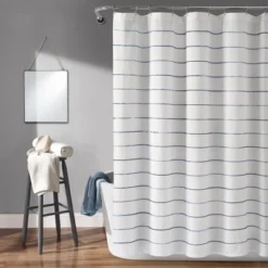 Ombre Striped Yarn Dyed Cotton Shower Curtain - Lush Décor 12 Ombre Striped Yarn Dyed Cotton Shower Curtain - Lush Décor -Beautiful House GUEST b4c7a123 e9aa 45d9 85b1 d383003306b3