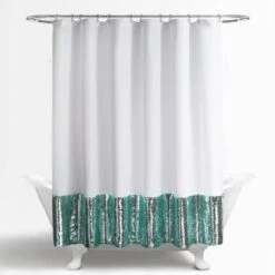 Mermaid Sequins Spa Shower Curtain - Lush Décor -Beautiful House GUEST b5045314 3210 4019 ae04 c1a681f3c271