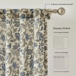 37"x84" Lush Decor Lillian Block Print Linen Textured Window Curtain Panels Blue/Sage Pair 10 37"x84" Lush Decor Lillian Block Print Linen Textured Window Curtain Panels Blue/Sage Pair -Beautiful House GUEST b61c1fa4 c70a 4f56 9eba a4e3c27fd7d4