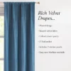 38"x84" Lush Decor Glam Pleated Velvet Light Filtering Window Curtain Panels Teal Pair