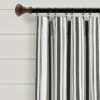 2pk 42"x84" Light Filtering Farmhouse Striped Yarn Dyed Curtain Panels Black - Lush Décor