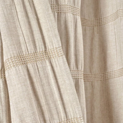 Waffle Striped Woven Cotton Shower Curtain - Lush Décor 4 Waffle Striped Woven Cotton Shower Curtain - Lush Décor - Image 4