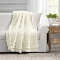 50"x60" Sherpa Tassel Fringe Throw Blanket - Lush Décor -Beautiful House GUEST b83baeb3 60fc 4bfa 9ce9 f798bf4719e4