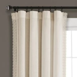 Lush Décor Rosalie Window Curtain Panels Ivory 54X45 Set -Beautiful House GUEST b89374b8 a1f5 47de 9d5a 4fec69a8c011