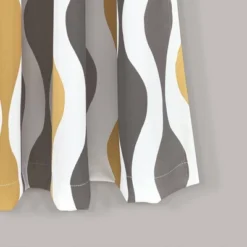 2pk 52"x108" Light Filtering Mid-Century Geo Curtain Panels Gold/Gray - Lush Décor -Beautiful House GUEST b8c43a2b da89 4186 b33d 08a321cf2833 1