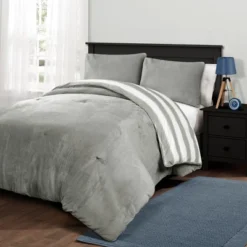 Plush Stripe Comforter Set Gray - Lush Décor 7 Plush Stripe Comforter Set Gray - Lush Décor -Beautiful House GUEST b9f12992 6725 4937 b221 0298f10a6cec