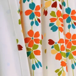 2pk 52"x108" Light Filtering Weeping Flower Curtain Panels Turquoise - Lush Décor: 108 Inch Botanical Curtains -Beautiful House GUEST ba0ea3aa 5492 4ac9 bbae fa570cfdcf4c