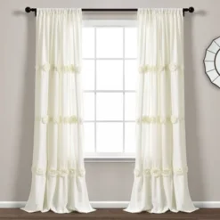 84"x40" Darla Light Filtering Window Curtain Panels - Lush Décor -Beautiful House GUEST ba94ba15 3bb4 4d45 989a 8e24330d43f9