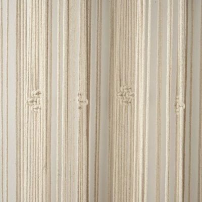 1pc 40"x84" Light Filtering Boho Macrame Tassel Curtain Panel Tan - Lush Décor 5 1pc 40"x84" Light Filtering Boho Macrame Tassel Curtain Panel Tan - Lush Décor - Image 5