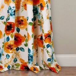 2pk 52"x84" Light Filtering Percy Bloom Curtain Panels Orange/Blue - Lush Décor 6 2pk 52"x84" Light Filtering Percy Bloom Curtain Panels Orange/Blue - Lush Décor -Beautiful House GUEST bda7ccfd b4d6 47e0 a507 52db2fa616e4