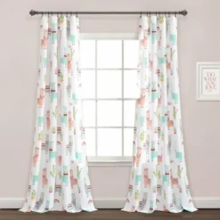 52"x84" Make A Wish Southwest Llama Cactus Window Curtain Panels Set - Lush Décor 11 52"x84" Make A Wish Southwest Llama Cactus Window Curtain Panels Set - Lush Décor -Beautiful House GUEST bf261af1 1de5 4ade a85f 986f82e9ced5