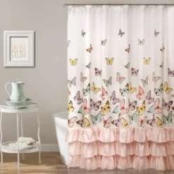 Kids' Flutter Butterfly Shower Curtain - Lush Décor -Beautiful House GUEST bf71fde0 2e38 4963 80e1 99f731cb9f67