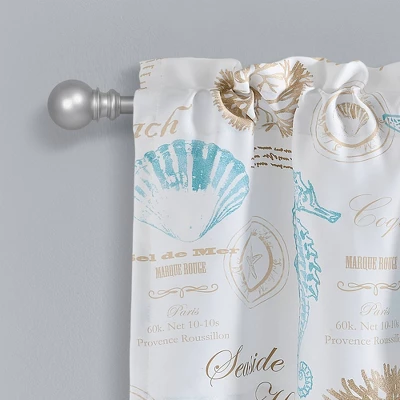 52"x18" Harbor Life Window Valance Blue - Lush Décor 1 52"x18" Harbor Life Window Valance Blue - Lush Décor