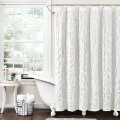 72"x72" Ravello Pintuck Single Shower Curtain - Lush Décor -Beautiful House GUEST c201e2fc 782e 4b19 bd6e 49fcd94f43d0