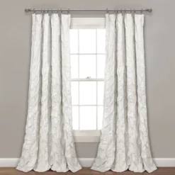 84"x52" Ravello Pintuck Window Curtain Panel - Lush Décor -Beautiful House GUEST c2c5f57f 824f 424f 875a 18ba7819a1fa