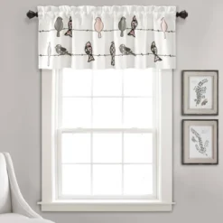 18"x52" Rowley Birds Light Filtering Valance - Lush Décor -Beautiful House GUEST c453fada 2c62 4ca7 9c52 c82e52bf2806
