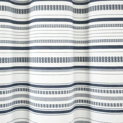 72"x72" Urban Woven Yarn Dyed Eco-Friendly Recycled Cotton Shower Curtain Navy - Lush Décor: Bathroom Accessory, Plain Weave 2 72"x72" Urban Woven Yarn Dyed Eco-Friendly Recycled Cotton Shower Curtain Navy - Lush Décor: Bathroom Accessory, Plain Weave - Image 2