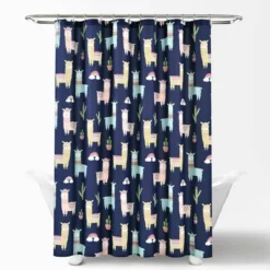 72"x72" Make A Wish Southwest Llama Cactus Shower Curtain Single - Lush Décor -Beautiful House GUEST c55719a6 6cdf 457a 94e9 5db4bdcb01f7