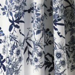 2pk 52"x84" Light Filtering Botanical Garden Curtain Panels Navy - Lush Décor -Beautiful House GUEST c6bf9ee4 701e 4b89 aea2 17a4e4668683