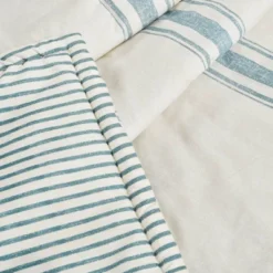 Lush Décor 50"x60" Farmhouse Stripe Throw Blanket Blue -Beautiful House GUEST c71b7e16 e921 4675 bf9e 39709235c3da