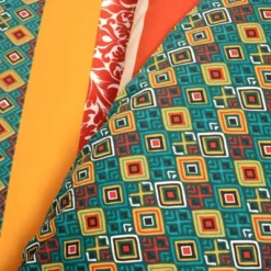 Lush Décor Boho Stripe Reversible Cotton Duvet Cover Set Turquoise/Tangerine -Beautiful House GUEST c7acded4 ec70 499f b9bc d9509a49b7d6