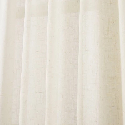 38"x84" Lush Decor Brigitte Embroidery Eyelet Scalloped Edge Window Curtain Panels Neutral Pair 7 38"x84" Lush Decor Brigitte Embroidery Eyelet Scalloped Edge Window Curtain Panels Neutral Pair - Image 7