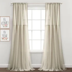 Set Of 2 (84"x40") Tulle Skirt Solid Window Curtain Panels - Lush Décor -Beautiful House GUEST c989bc25 6b8d 4230 8c0d e4749188ebee