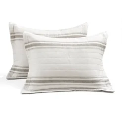 Twin Farmhouse Stripe Quilted Daybed Cover Set Gray - Lush Décor -Beautiful House GUEST ca33adf5 def8 4575 8d0d b721cead408f