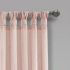 Burlap Knotted Tab Top Light Filtering Window Curtain Panels - Lush Décor