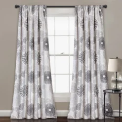 Set Of 2 (84"x52") Multi Circles Light Filtering Window Curtain Panels - Lush Décor -Beautiful House GUEST cbc8ad8b 0c1b 465b aa71 00c5cea66c6f