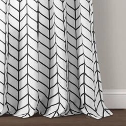 Set Of 2 (84"x52") Calia Chevron Geo Window Curtain Panels - Lush Décor -Beautiful House GUEST cc61d3d9 2608 431f a8ee ccd66f46f6f6